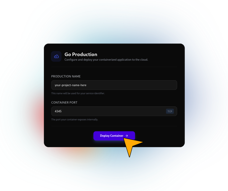 Deploy Project Configuration Interface